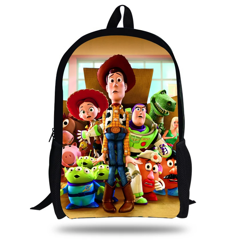

16-inch Cartoon Teenage Boys School Bags Toy Story Backpack Buzz Lightyear Print Age7-13 Backpack Children School Mochila Menino