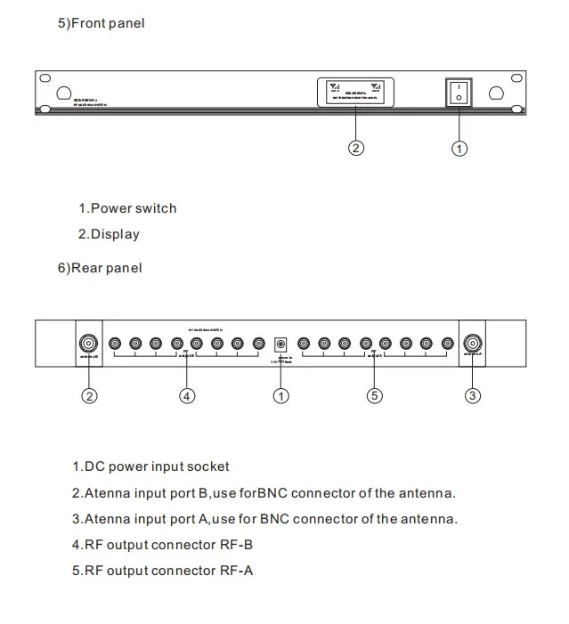 Leicozic новая UA844/UA874 активная направленная антенна 5 каналов UHF Антенна система распределения питания супер широкополосная 500-950 МГц