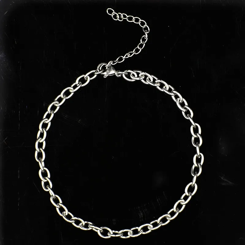 50 Нержавеющая сталь звено цепи браслет с застежкой Омаров 17+ 5 см цепь для шармов Модные женские ювелирные аксессуары для поиска