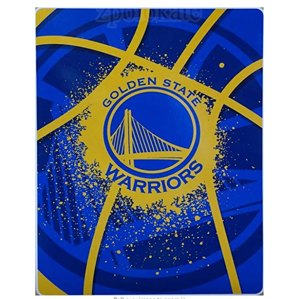 

Golden State NBA Shadow Play Raschel Royal Plush Throw/Blanket
