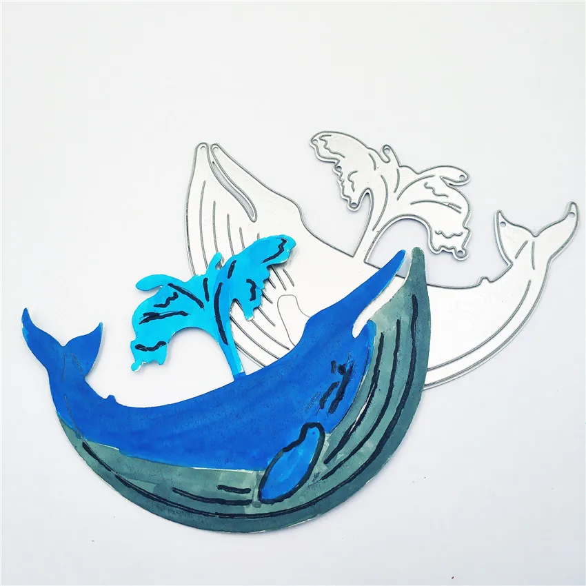

Whale Dies Cut Metal Cutting Dies Scrapbooking Stamps and Dies for Greeting Card Making Craft Dies Embossing Album Decoration