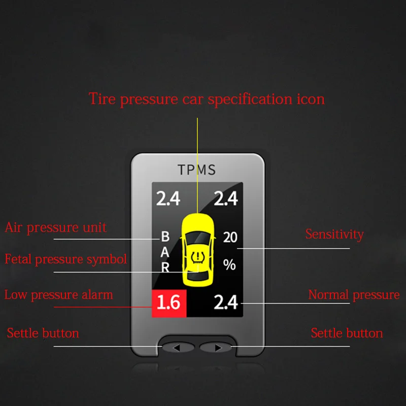 Автомобильные колеса шины запчасти ЖК-дисплей OBD система контроля давления в шинах OBD TPMS система контроля давления в шинах для Toyota Corolla Lewin rav4 camry