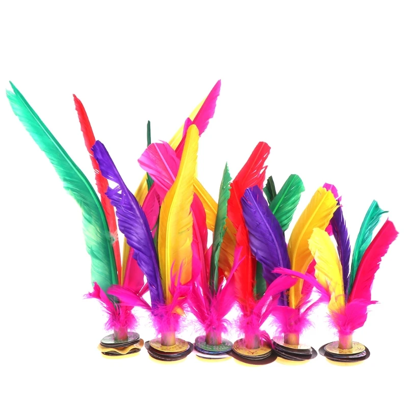 

China Jianzi Football Foot Kick Handwheel Fancy Goose Feather Shuttlecock Fitness Outdoor Fitness Equipment