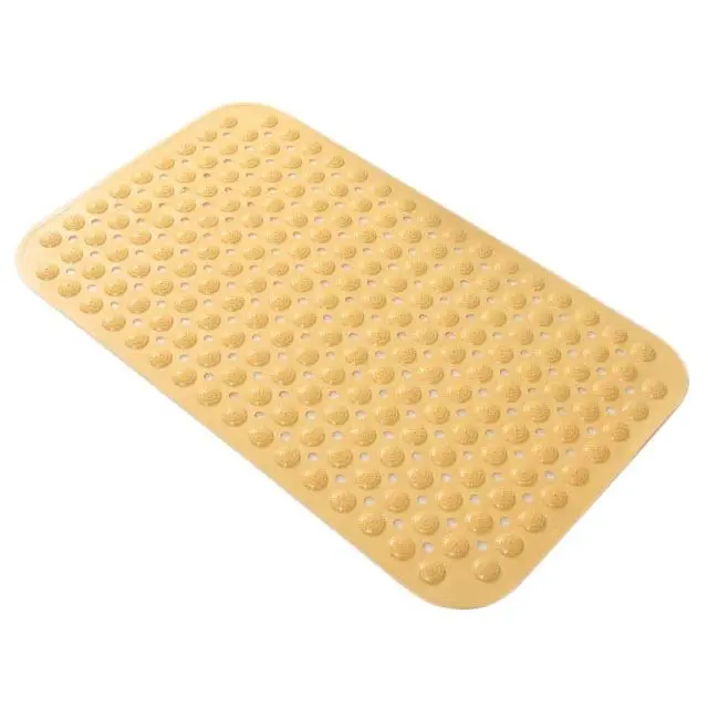 ПВХ массаж Нескользящие коврик для ванной с присосками 14," Wx29.1" L/38x74 см - Цвет: Цвет: желтый