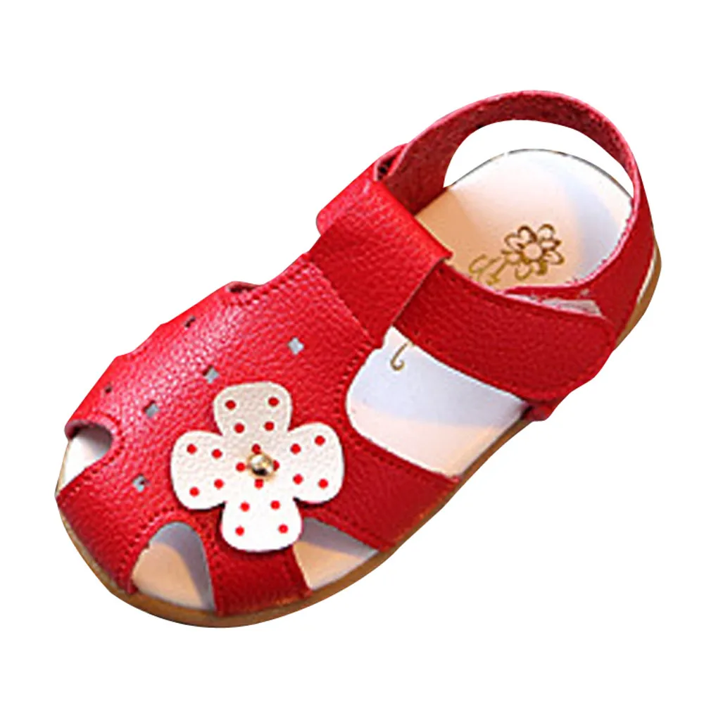 Kids Shoes For Girl First Walkers Summer Baby Kids Fashion Sneaker Children Boys Girls Flower Casual Shoes sandalias bebe - Цвет: Red