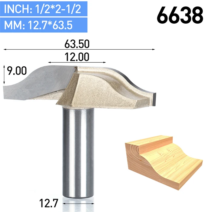 HUHAO 1 шт. 1/" хвостовик Деревообрабатывающие инструменты с ЧПУ Дверь Плесень нож для древесины карбида гравировки фрезы для МДФ твердой древесины - Длина режущей кромки: 6638