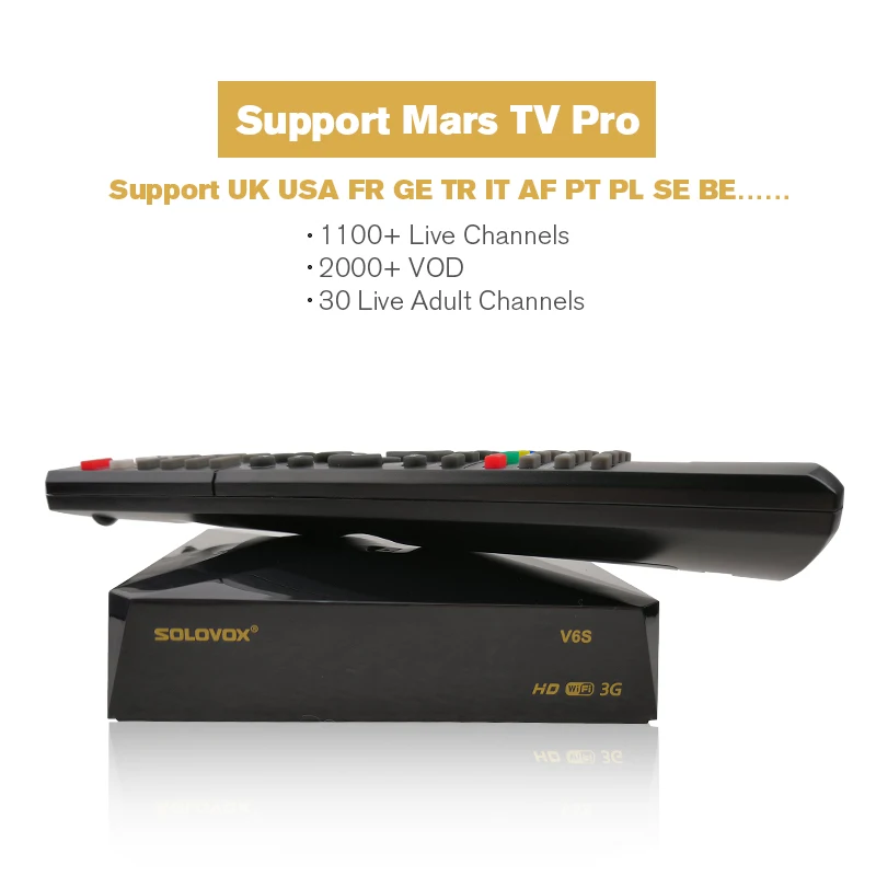 Solovox 5PCS V6S DVB-S/S2 Satellite Receiver Support CCCAM M3U Xtream Stalker, Mars TV Pro, Euro 6 line Server, France UK Live Solovox 5PCS V6S DVB-S/S2 Satellite Receiver Support CCCAM M3U Xtream Stalker, Mars TV Pro, Euro 6 line Server, France UK Live