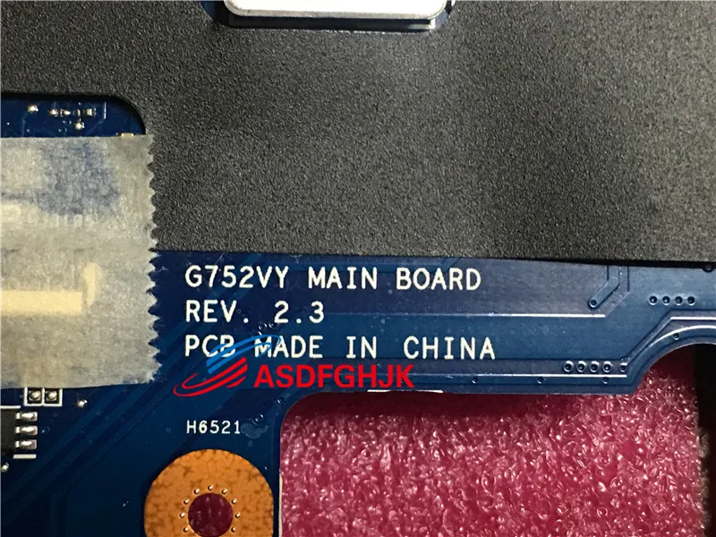  Main board For Asus ROG G752VY Laptop Motherboard i7-6700HQ CPU GTX965M 100% TESED OK