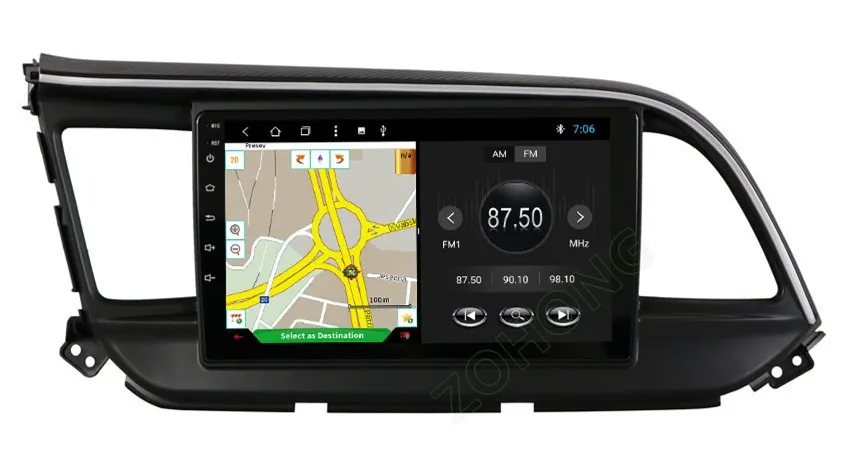 Perfect 9 inch 2.5D Octa 8 Core PIP Android 8.1 for Hyundai Elantra 2018 2019 Car DVD Multimedia Player Radio GPS Navigation BT WIFI MAP 21