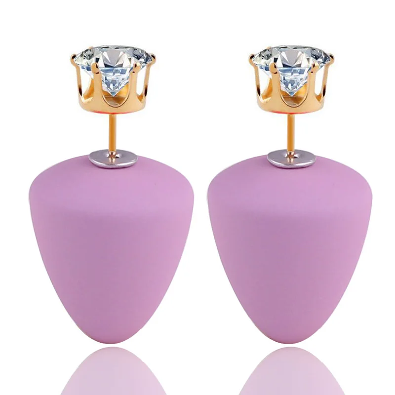 9 Colors 2016 Unique Design Rubber Double Sides Spike Ball Pearl Stud