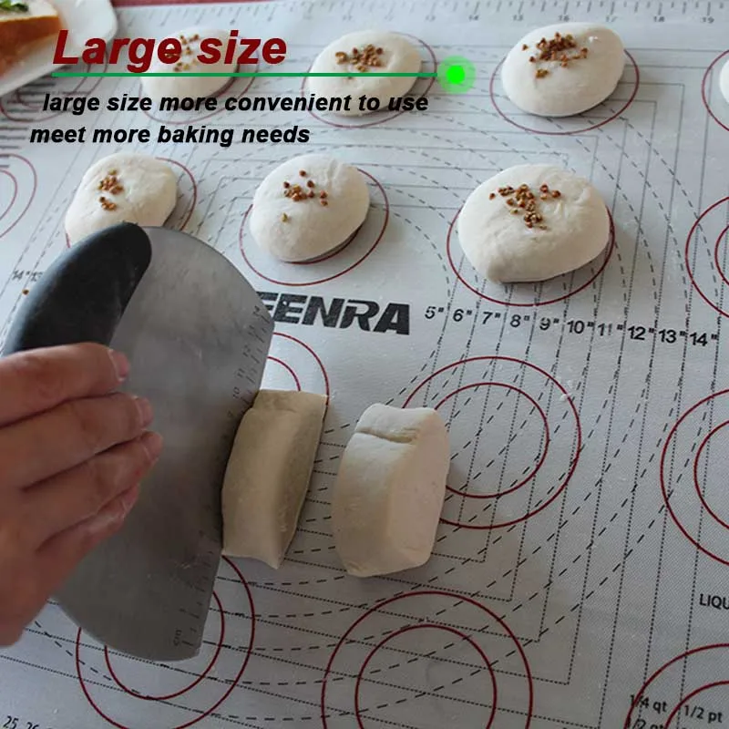 TEERNA антипригарный коврик для выпечки Большой силиконовый коврик для раскатки теста Макарон силиконовый коврик для выпечки тортов Инструменты для выпечки формы для выпечки