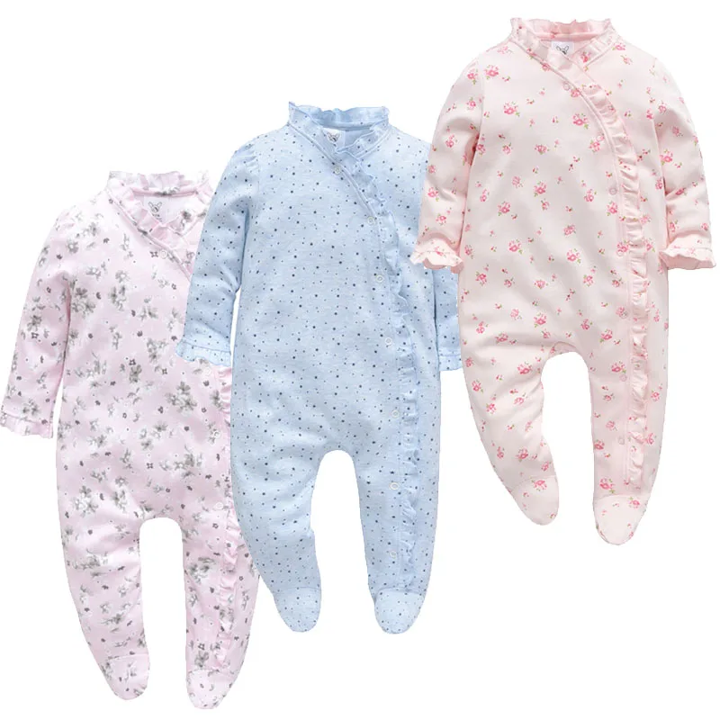 

Baby girls clothes spring newborn flower girls jumpsuit cotton infants bebes one-piece romper new born ruffles princess clothes
