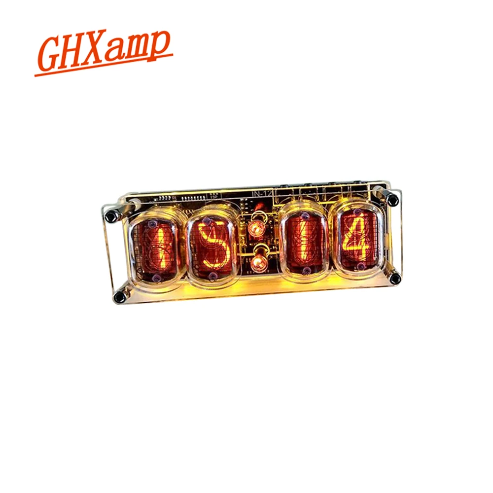 Cena GHXAMP w 12 lampy jarzeniowej 4 cyfrowy zegar kolorowe podświetlenie led DS3231 zegar nixie IN 12B DC5V USB elektroniczny DIY