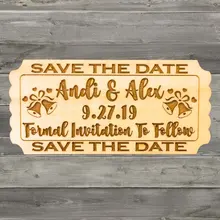 Свадебные приглашения-Персонализированные вечерние приглашения на заказ-деревянные приглашения сохранить дату лазерной гравировкой Клен Лиственных пород хладагент