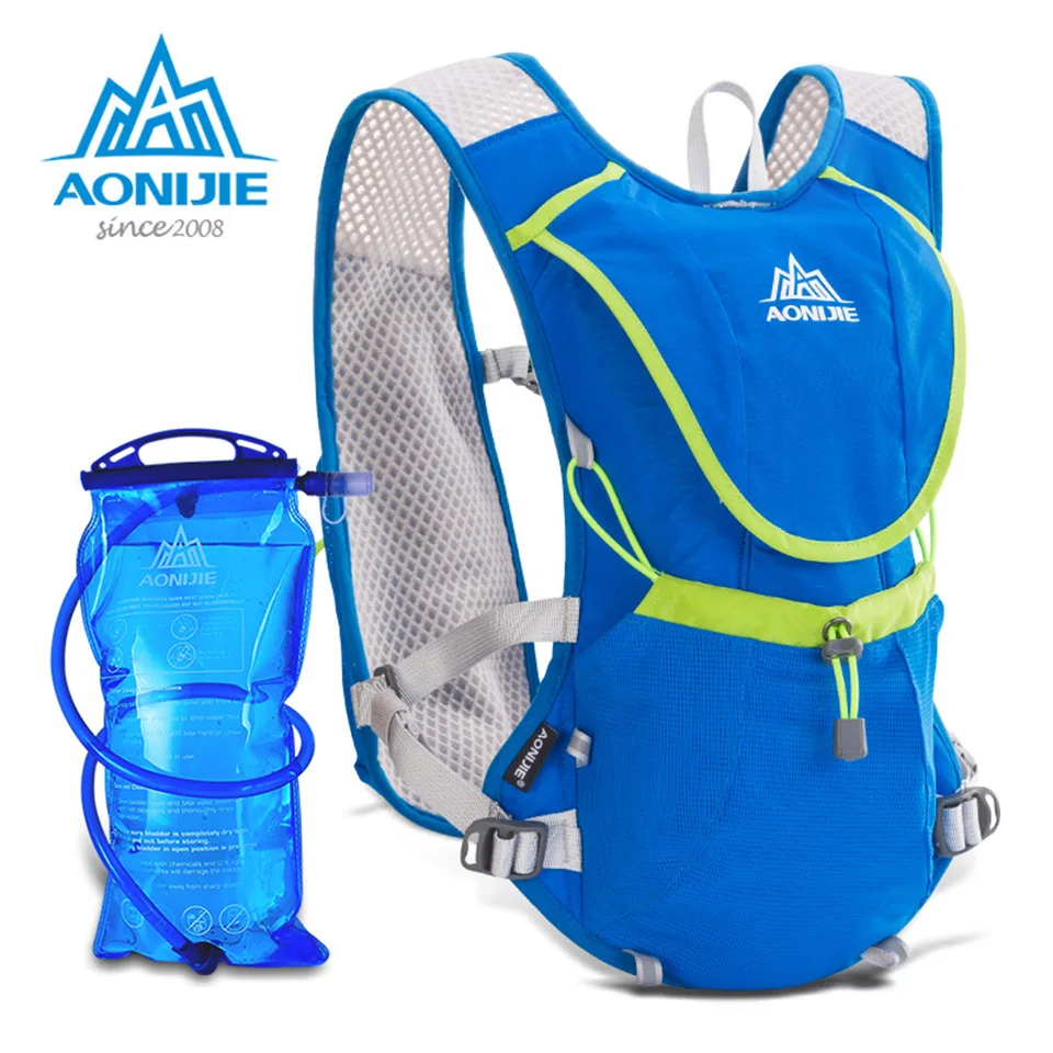 

AONIJIE 8L Outdoor Sport Running Backpack Marathon Trail Running Hydration Vest Pack for 1.5L Water Bag Cycling Hiking Bag