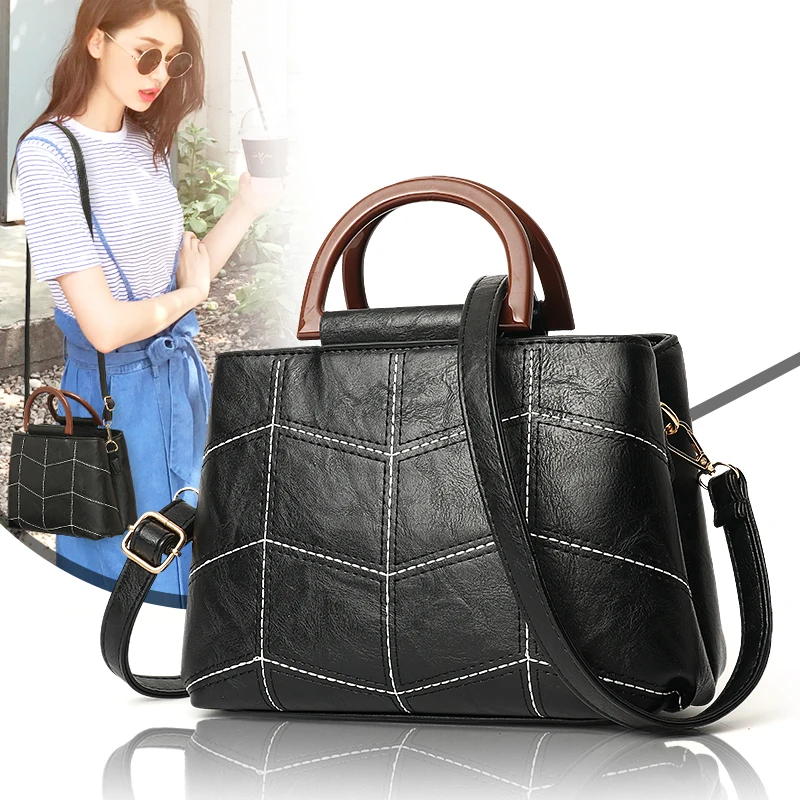 

vintage luggage bag bucket shoulder women bags leather handbags handbag women summer belt bag designer bags famous brand 2019