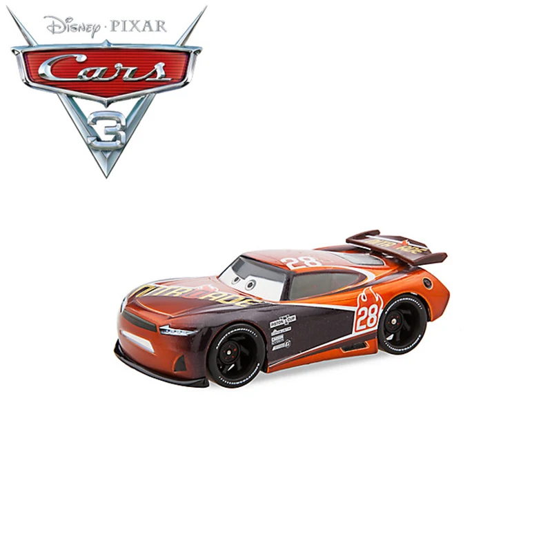 

1:55 Original Disney Pixar Cars 3 Alloy Car Models Speed Challenge No. 28 TIM TREADLESS Car Toy Best Birthday Christmas Gift