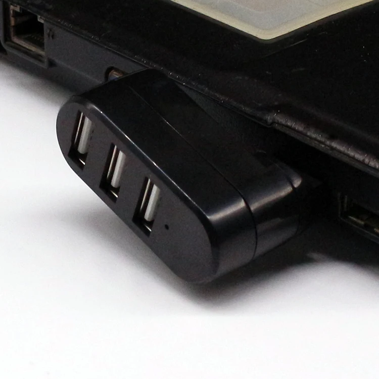 10pcs/lot 3 Ports Rotatable High Speed USB HUB 2.0 USB Splitter Adapter for Notebook/Tablet Computer PC Peripherals USB2.0 HUB