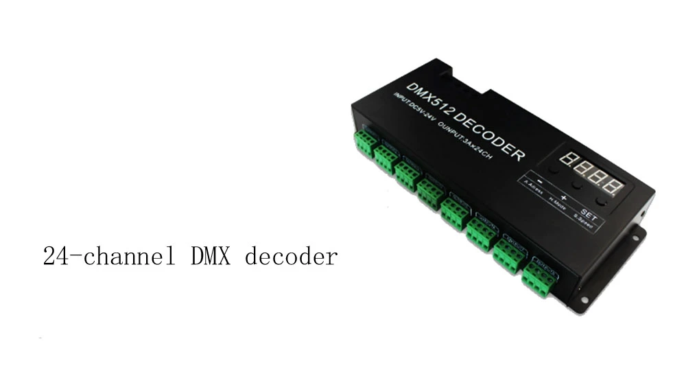 DMX512 декодер RGB Led контроллер 24 канала для одиночных RGB Светодиодные полосы Lihgt светодиодные модули и проект освещения сцены