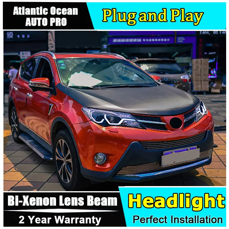 Стайлинг автомобиля светодиодный ная фара для Toyota RAV4 2013 2014 2015 RAV-4 drl H7 hid