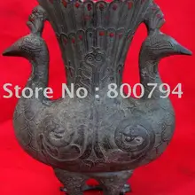 Редкая винтажная тибетская бронзовая ваза