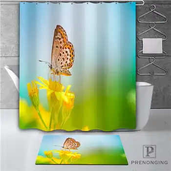 

Custom Butterfly (1) Waterproof Shower Curtain Doormat Home Bath Bathroom Polyester Fabric Multi Sizes#18-10-18-(2)-32