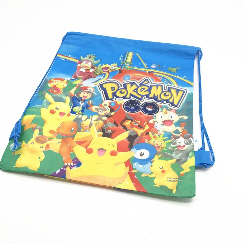 

1pcs/lot Pokemon Go draw string bags Pokemon theme birthday party supplies Pokemon Go candy bags drawstring bags