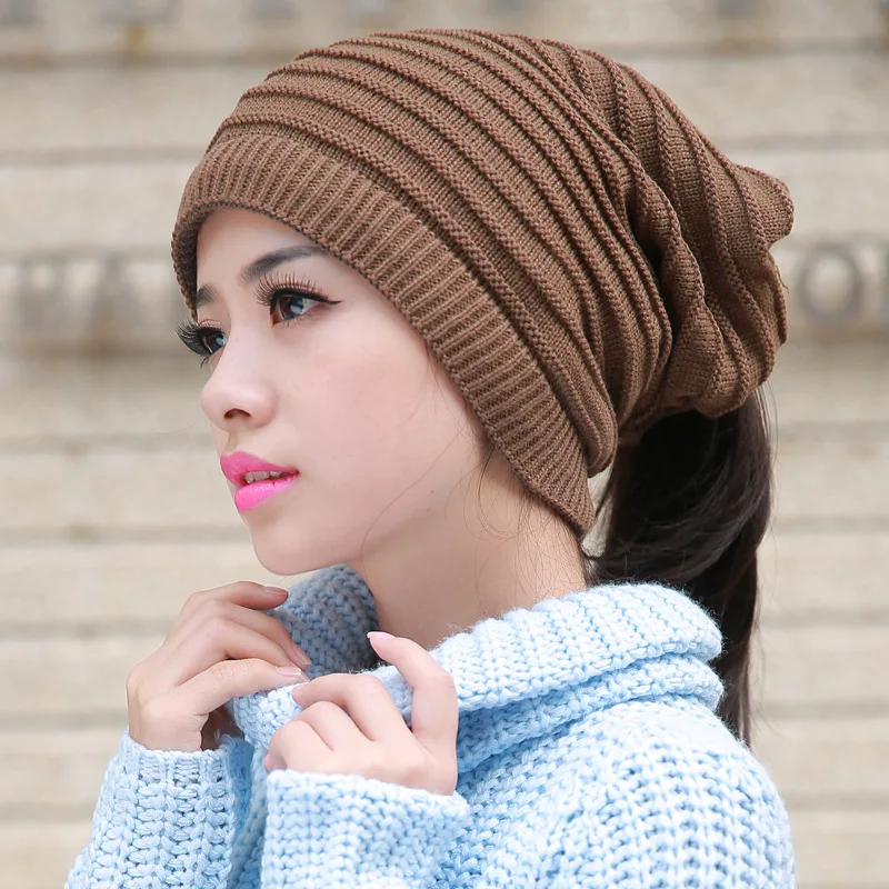 

Fashion 2018 new style hot selling double use beanie hat cute aduit winter knitted hats FOR Couples