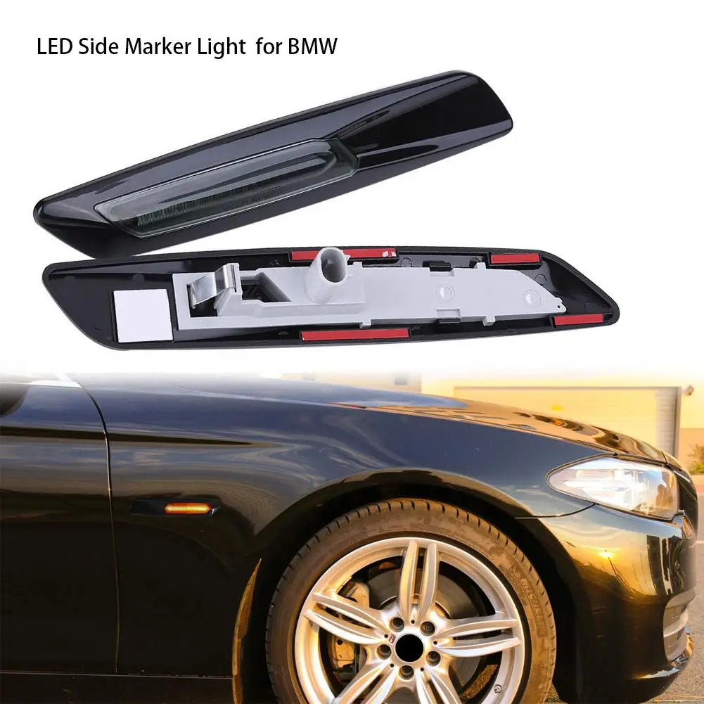

2019 2pcs Waterproof LED Side Marker Light Free OE Socket Smoker Lens Low Power Consumption For BMW 1 Series 3 Series 5 Series