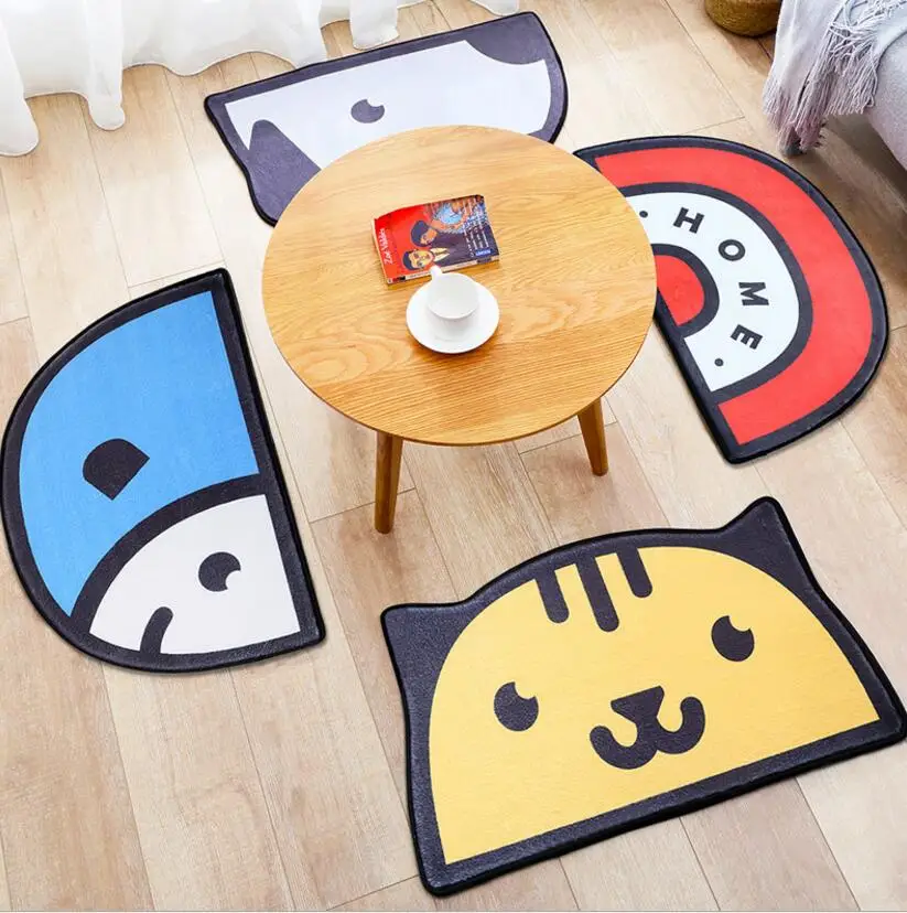 Flannel Cartoon Floor Mat Home Decor Tatame Mat Non slip Rug