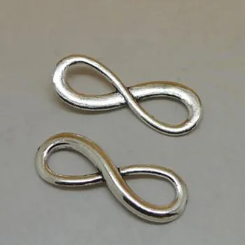 

NCRHGL 50pcs Antique Sliver Plated Jewelry Findings Infinity Connector Pendants Handmade DIY Jewelry Making 24x9mm Wholesale