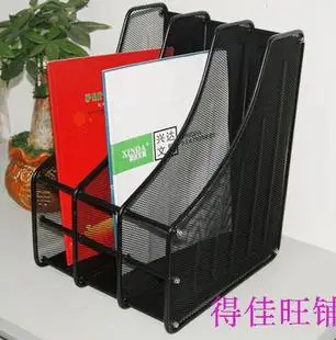 

2018 New Creative office supplies Desktop metal wire mesh file holder Black storage information stationery rack