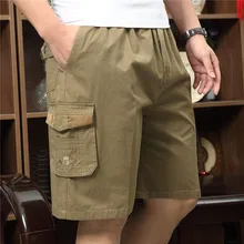 Большие размеры 3XL 4XL мужские летние грузовые шорты с несколькими карманами хлопковые шорты мужские 35