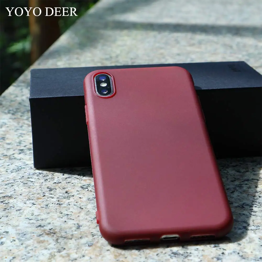 YOYODEER Case for Apple iPhone X XS Max XR Wine Red Pink