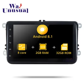

2 Din Autoradio Octa Core 8Inch Android 8.1 For VW Universal Stereo Car GPS Navigation Video Multimedia Player With BT WIFI Maps