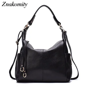 

Znakomity Fashion luxury women genuine leather shoulder bag hobo handbag ladies real leather tote hand bags women messenger bag