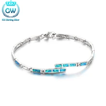 925 pulsera de plata del ópalo 2015 new european style wedding & engagement joyería marca gw fb091