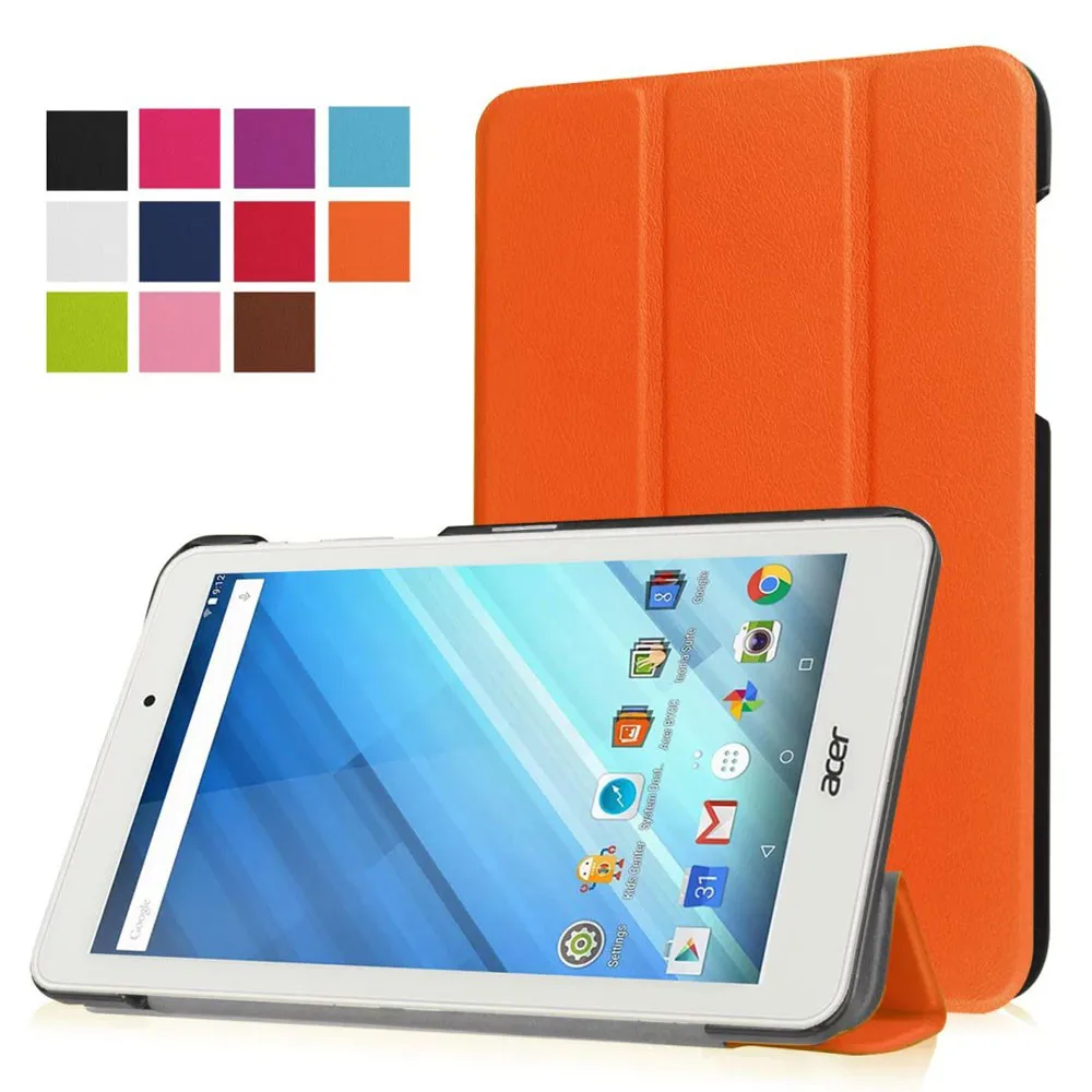 

Colorful Compact Lightweight PU Leather Ultra Leather Smart Case Cover For Acer Iconia One 8 B1-850 8 Inch