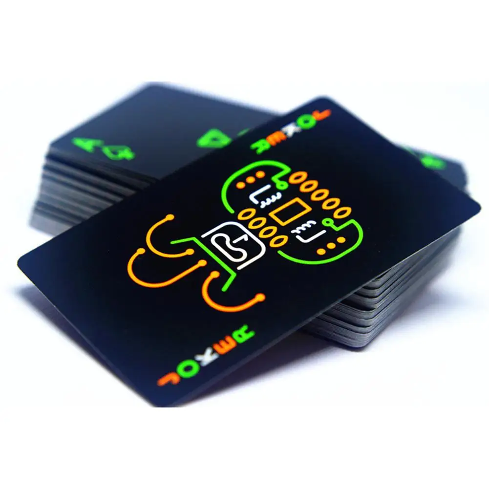 Черный светящийся флуоресцентный покер карты игральные карты светится в темноте бар вечерние KTV ночь светящаяся коллекция специальный покер 40P