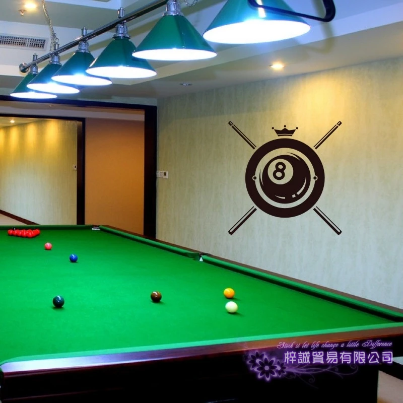 Dctal Billiards Sticker Snooker Decal Posters Vinyl Wall Decals Parede Decor Mural Billiards Sticker