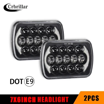 

105W 5X7 7X6 inch Rectangular Sealed Beam LED Headlight With DRL for Jeep Wrangler YJ Cherokee XJ H6014 H6052 H6054 LED 1 Pair