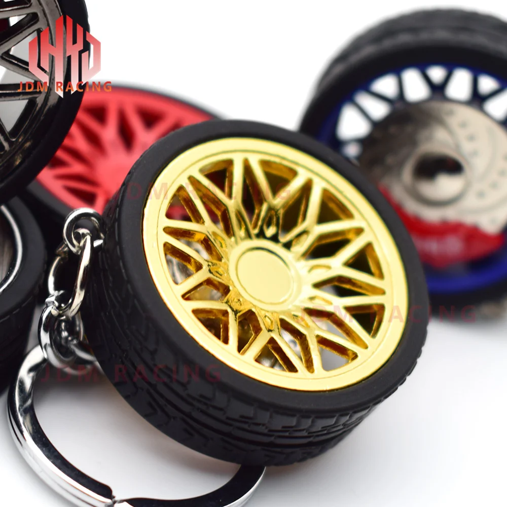 

Hot JDM Racing style Auto key ring keyring Motorcycle Accessory Key Ring keychain key chain Wheel Rim Keychain Mens Key Chain