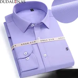 Dudalina Фирменная Новинка Для мужчин рубашка мужской рубашки Мужская Мода Повседневное с длинным рукавом Бизнес официальная рубашка camisa