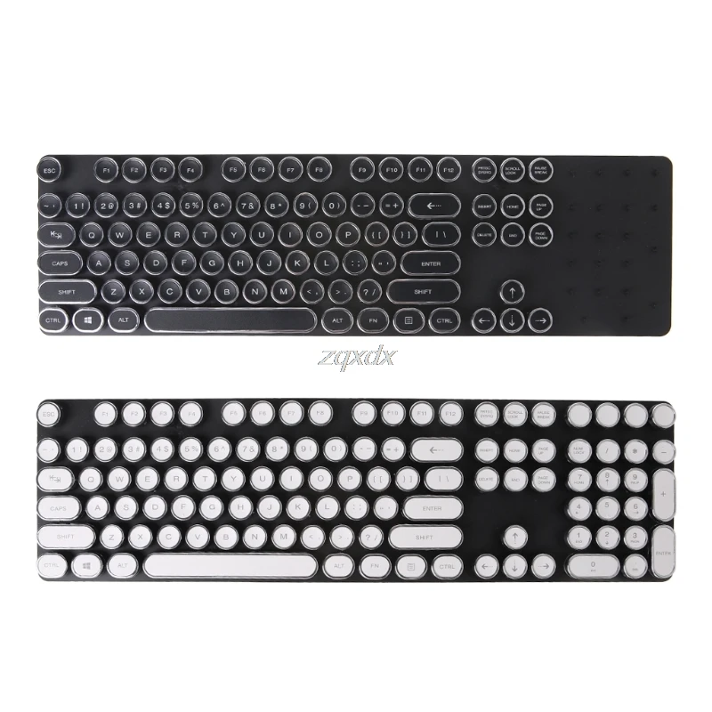 

DIY Keycap Retro Steam Punk Typewriter Mechanical Keyboard 104 87 Standard Keys Z09 Drop ship