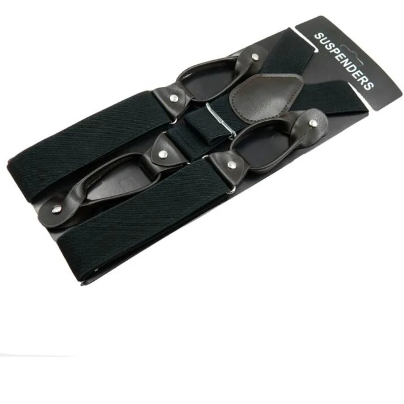 

2017 Fashion Solid Color Suspenders Men Clips-on Braces Vintage Mens Suspender For Trousers Husband Male Suspensorio For Skirt