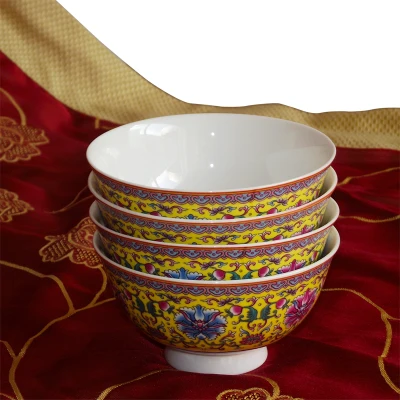 Фарфоровая эмаль Jingdezhen цвет костяного фарфора трендовые продукты 4,5 дюйма керамическая чаша посуда миска для риса