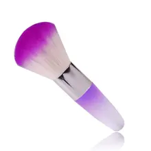 YOST 1 шт. красочные Pro дизайн ногтей пыли очиститель лица румяна кисти макияж Косметические Инструменты фиолетовый+ белый