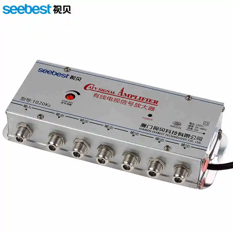 

2017 NEW Seebest 1020K6 1 in 6 out TV signal amplifier 20db RF signal amplifie Antenna signal amplifier LNA for TV