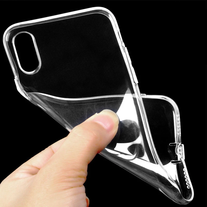 Clear TPU Silicon Case for iPhone XS Case for iPhone X XS Max XR SE 6 6S 7 8 Plus Ultra Thin Protective Transparent Soft Covers