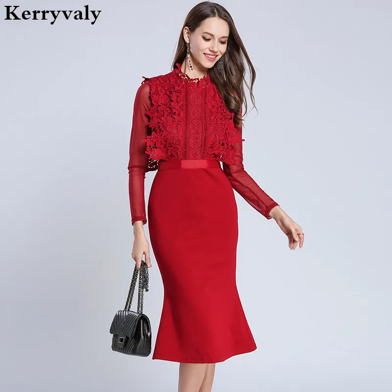 Осень Длинные рукава рыбий хвост облегающее платье Vestidos Casuales Mujer 2021 женские